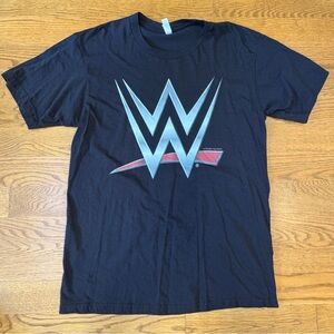 WWE Black Short Sleeve Tee with Logo